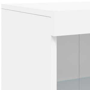 Sideboard mit LED-Leuchten, Weiß, 181,5 cm
