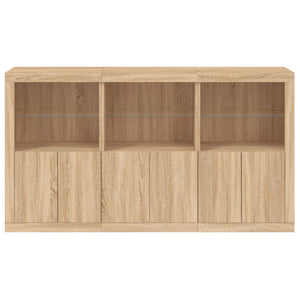 Sideboard Sonoma-Eiche mit LED-Leuchten, 181,5 cm