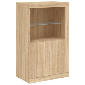 Sideboard Sonoma-Eiche mit LED-Leuchten, 181,5 cm