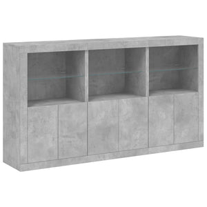 Sideboard mit LED Betongrau 181,5 cm
