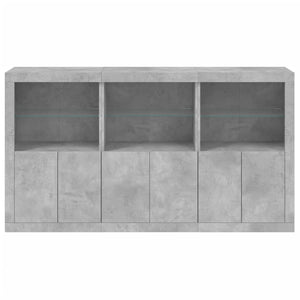 Sideboard mit LED Betongrau 181,5 cm