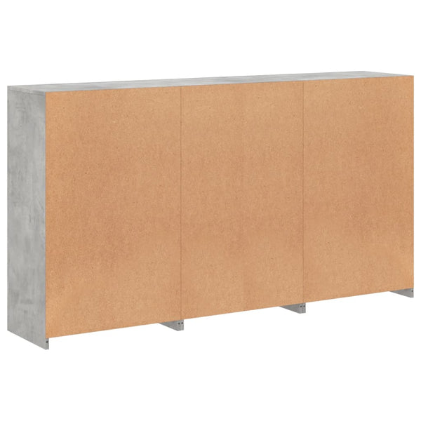 Sideboard mit LED Betongrau 181,5 cm