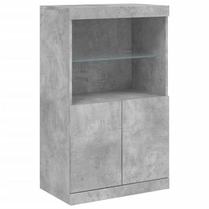 Sideboard mit LED Betongrau 181,5 cm