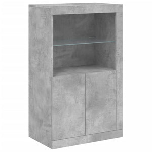 Sideboard mit LED Betongrau 181,5 cm