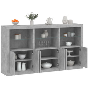 Sideboard mit LED Betongrau 181,5 cm