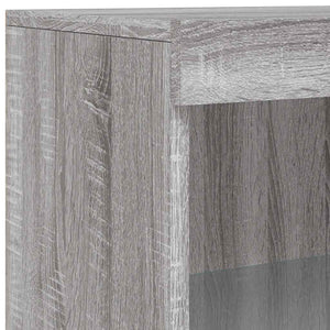 Sideboard Grau Sonoma mit LED-Leuchten 181,5 cm