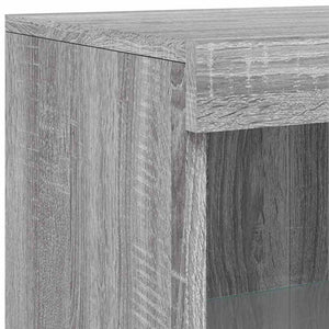 Sideboard Grau Sonoma mit LED-Leuchten 181,5 cm