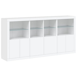 Sideboard mit LED Weiß 202x37x100 cm