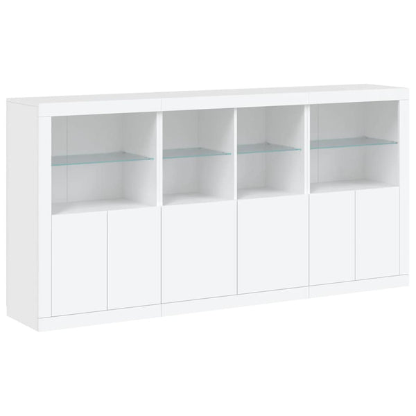Sideboard mit LED Weiß 202x37x100 cm