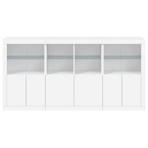 Sideboard mit LED Weiß 202x37x100 cm