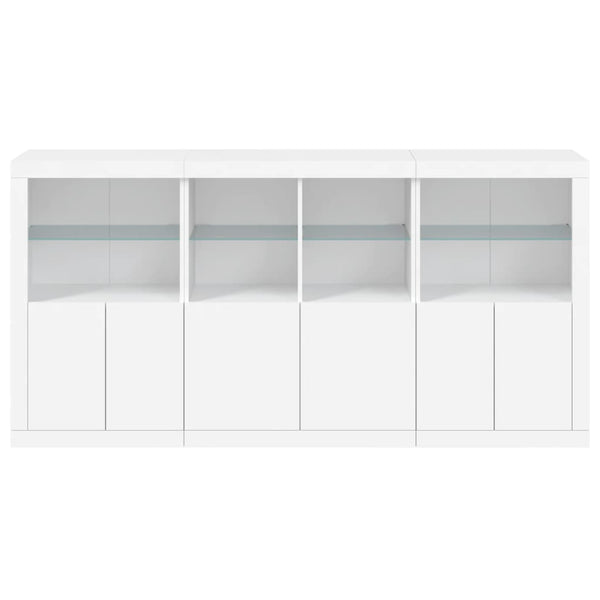 Sideboard mit LED Weiß 202x37x100 cm