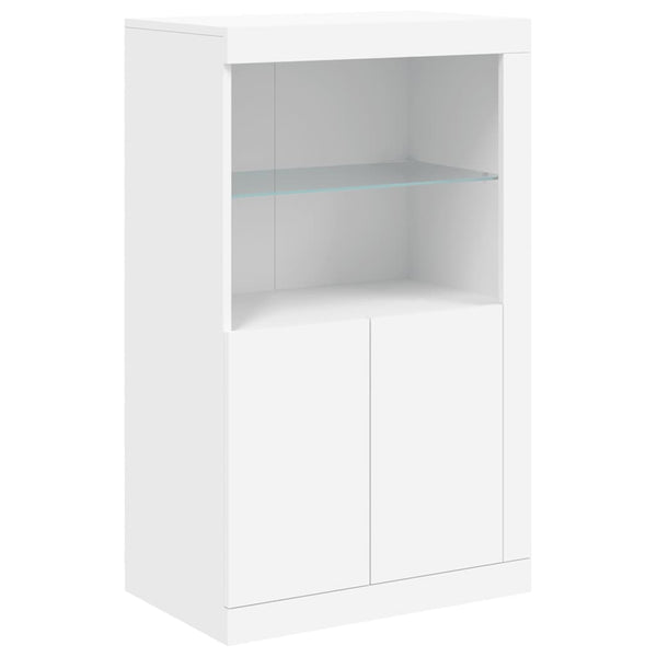 Sideboard mit LED Weiß 202x37x100 cm