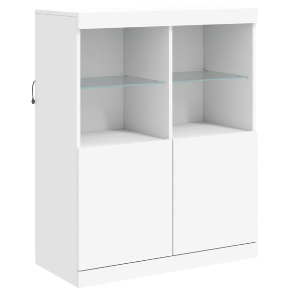 Sideboard mit LED Weiß 202x37x100 cm