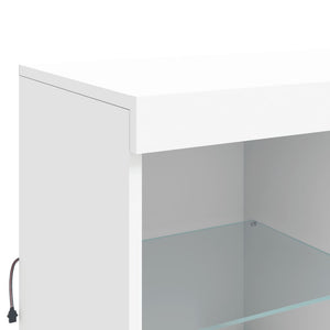 Sideboard mit LED Weiß 202x37x100 cm