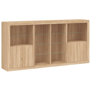 Sideboard mit LED Sonoma-Eiche 202 cm