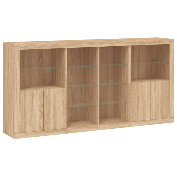 Sideboard mit LED Sonoma-Eiche 202 cm