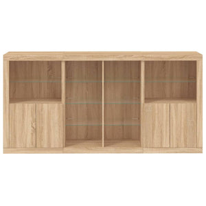 Sideboard mit LED Sonoma-Eiche 202 cm