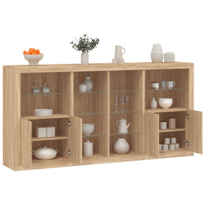 Sideboard mit LED Sonoma-Eiche 202 cm