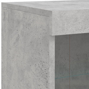Sideboard mit LED Betongrau 202x37x100 cm