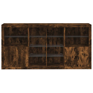 Sideboard mit LED Räuchereiche 202 cm