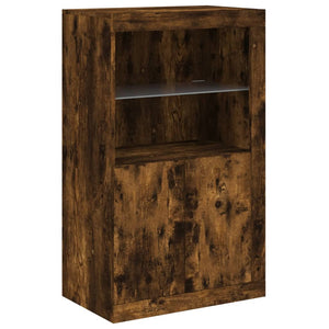 Sideboard mit LED Räuchereiche 202 cm