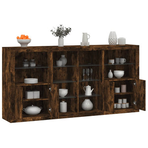 Sideboard mit LED Räuchereiche 202 cm