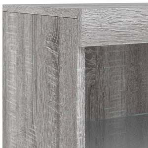 Sideboard Grau Sonoma mit LED 202x37x100 cm