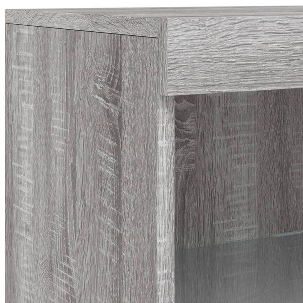 Sideboard Grau Sonoma mit LED 202x37x100 cm