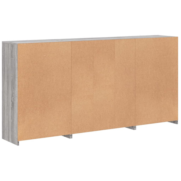Sideboard Grau Sonoma mit LED 202x37x100 cm