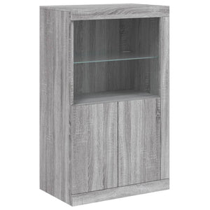 Sideboard Grau Sonoma mit LED 202x37x100 cm