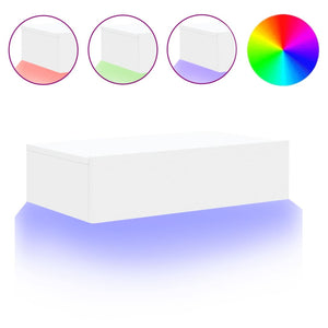 TV-Schrank Weiß mit LED 60 cm