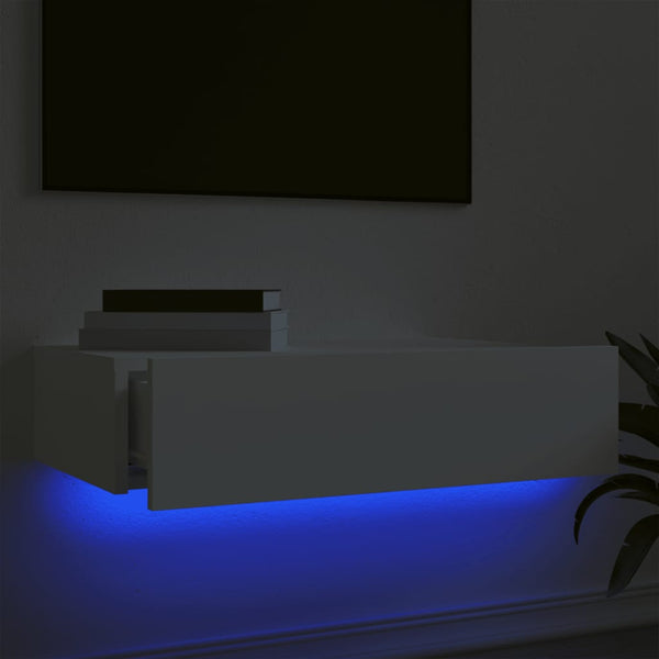 TV-Schrank Weiß mit LED 60 cm