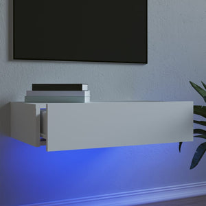 TV-Schrank Weiß mit LED 60 cm