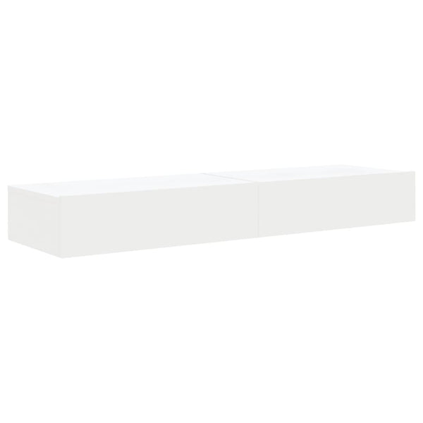 TV-Schränke mit LED, 2er-Set, Weiß