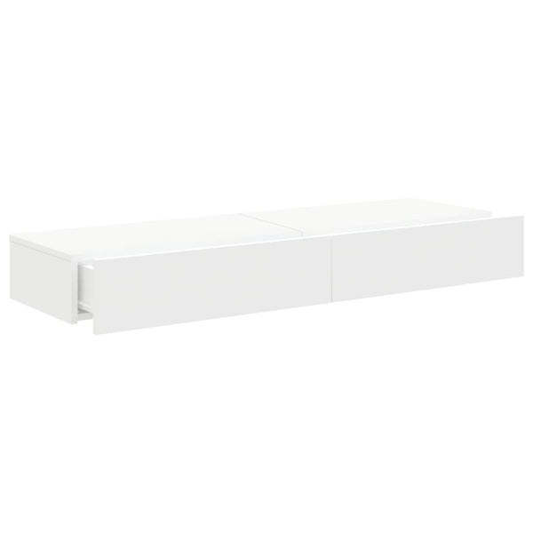 TV-Schränke mit LED, 2er-Set, Weiß