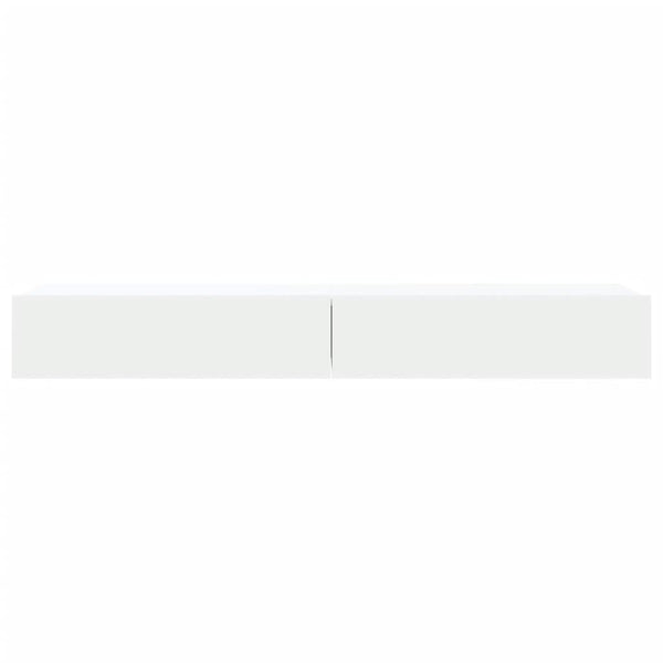 TV-Schränke mit LED, 2er-Set, Weiß