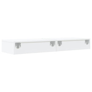 TV-Schränke mit LED, 2er-Set, Weiß