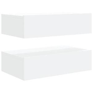 TV-Schränke mit LED, 2er-Set, Weiß