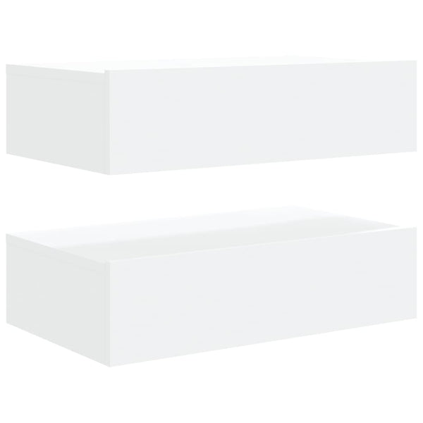 TV-Schränke mit LED, 2er-Set, Weiß