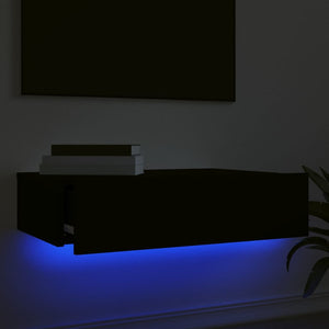 TV-Schrank mit LED Schwarz 60 cm
