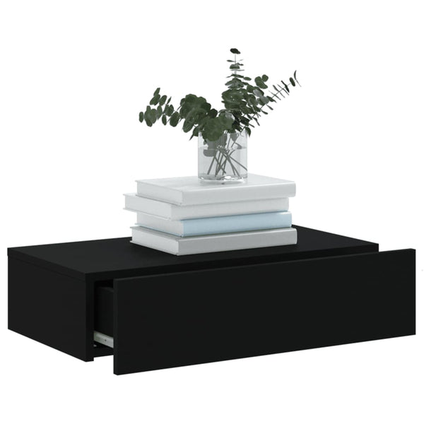 TV-Schrank mit LED Schwarz 60 cm