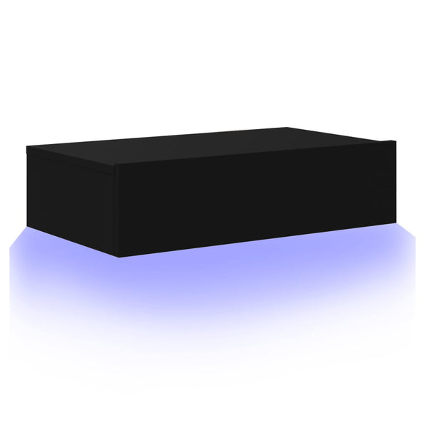 TV-Schrank mit LED Schwarz 60 cm
