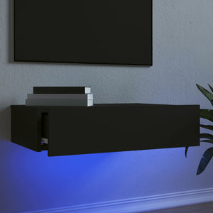 TV-Schrank mit LED Schwarz 60 cm