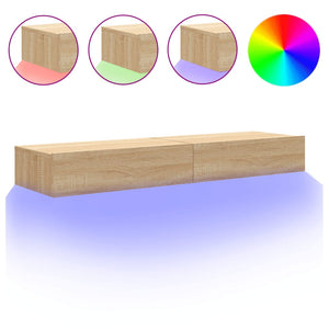 TV-Schränke mit LED Sonoma Eiche 2er Set