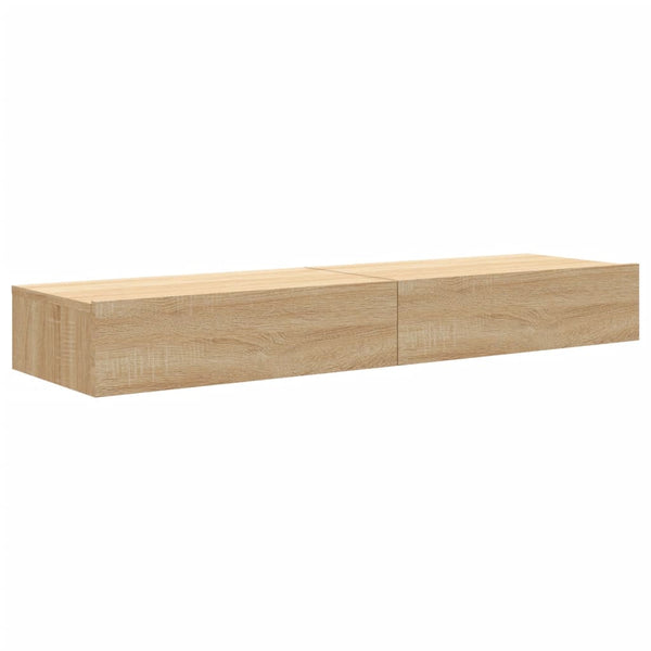 TV-Schränke mit LED Sonoma Eiche 2er Set