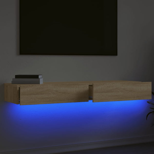 TV-Schränke mit LED Sonoma Eiche 2er Set