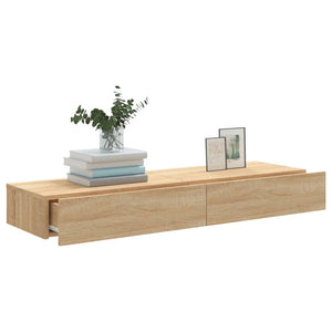 TV-Schränke mit LED Sonoma Eiche 2er Set