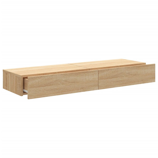 TV-Schränke mit LED Sonoma Eiche 2er Set