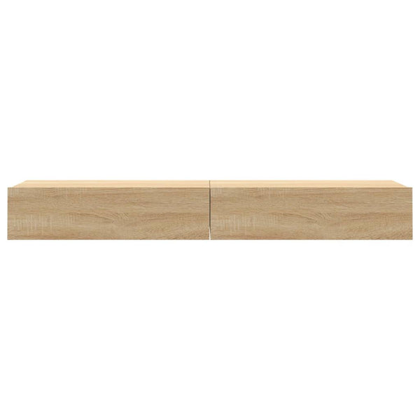 TV-Schränke mit LED Sonoma Eiche 2er Set