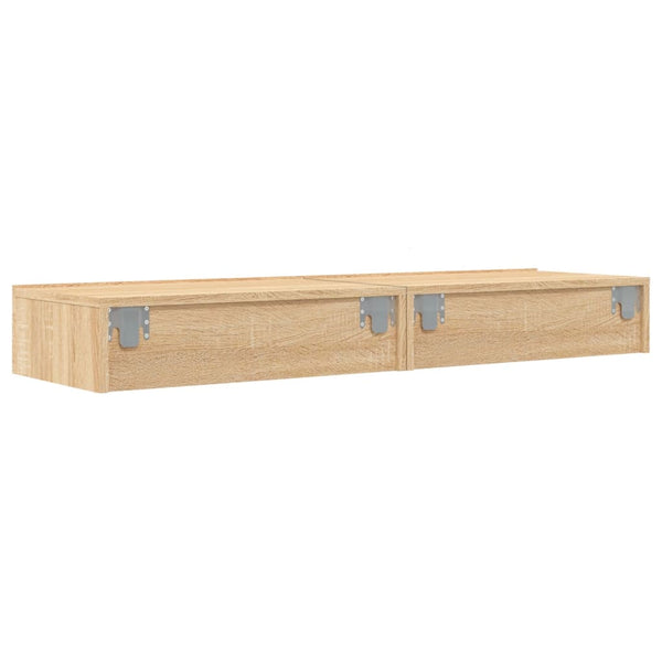 TV-Schränke mit LED Sonoma Eiche 2er Set